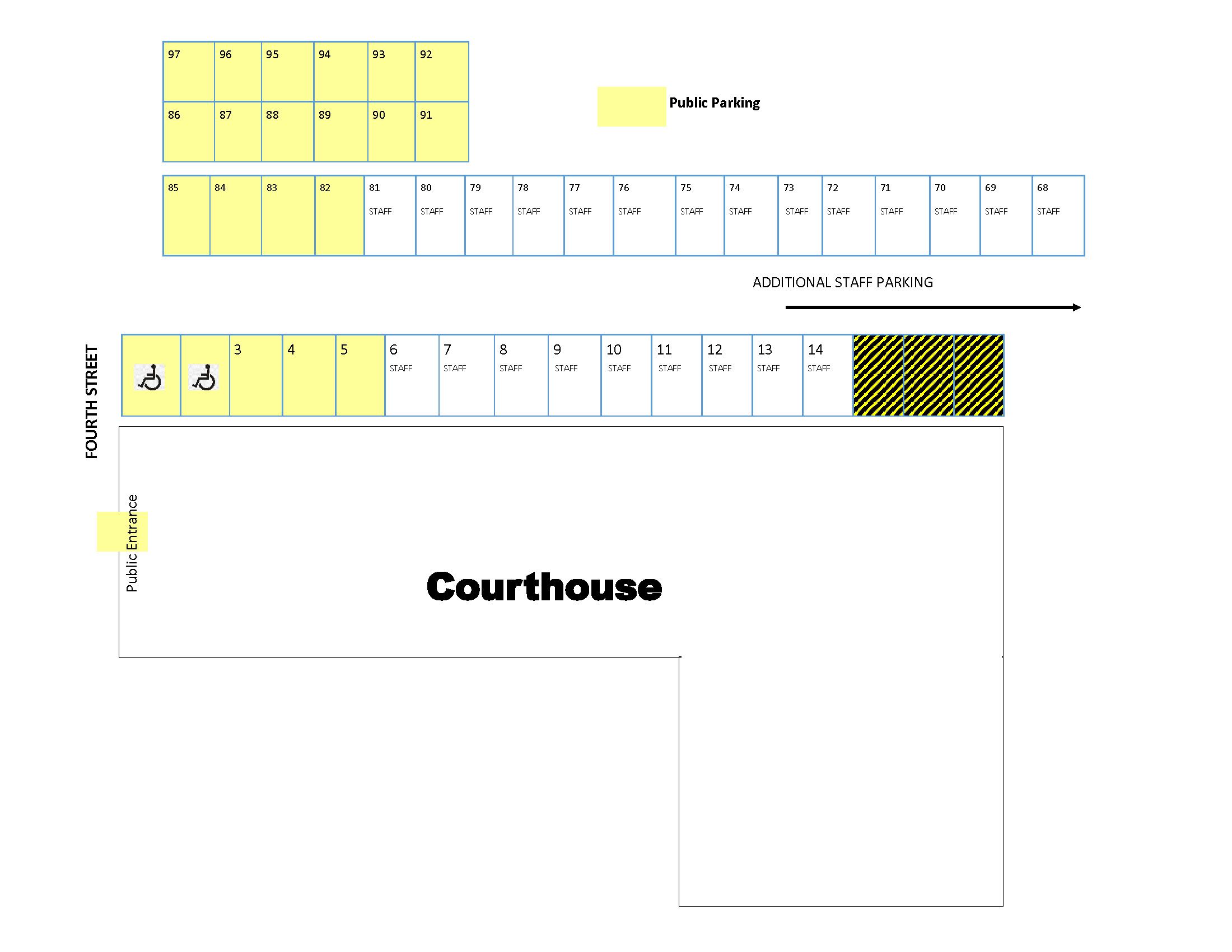 Courthouse Public Parking Map