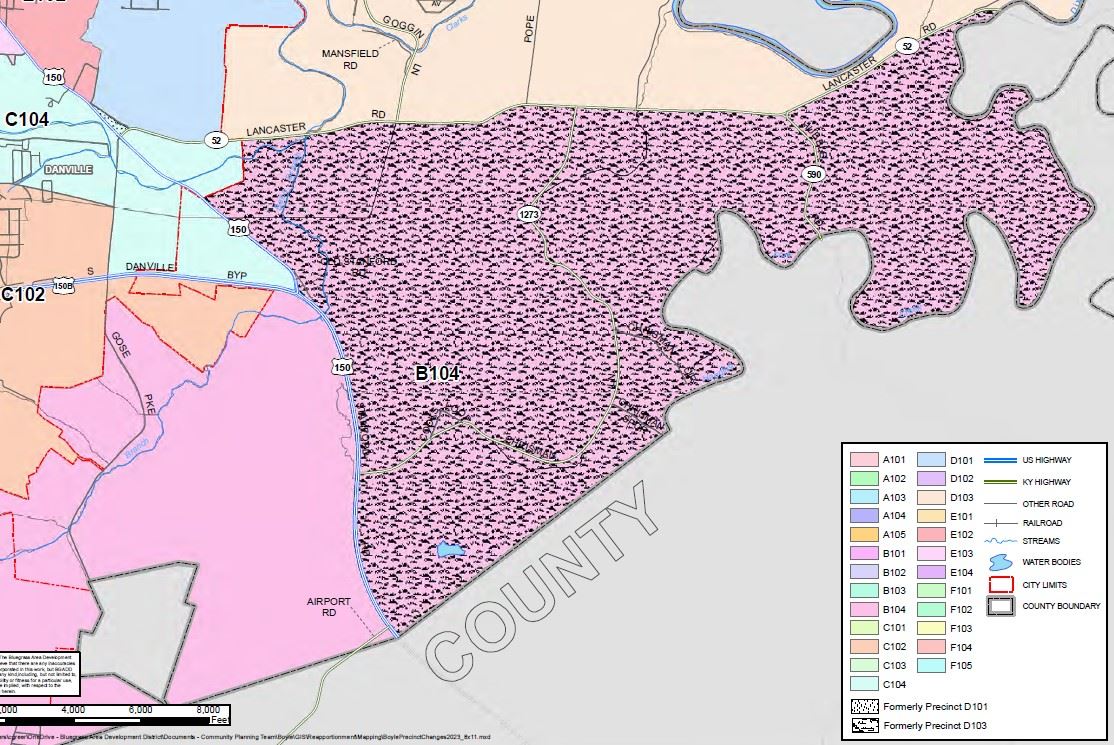 Changes D101 and D103 to C104 and B104